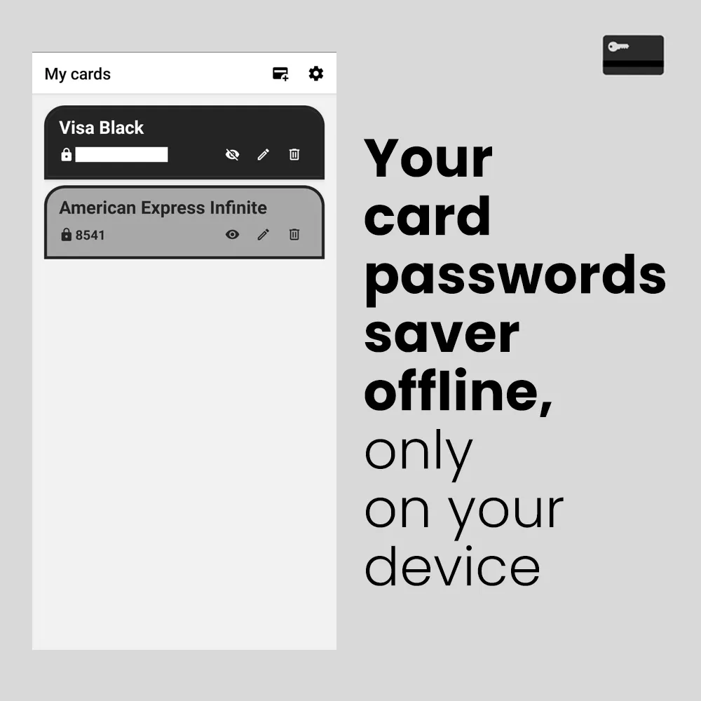 PASSCARD: Card password saver | Indus Appstore | Screenshot