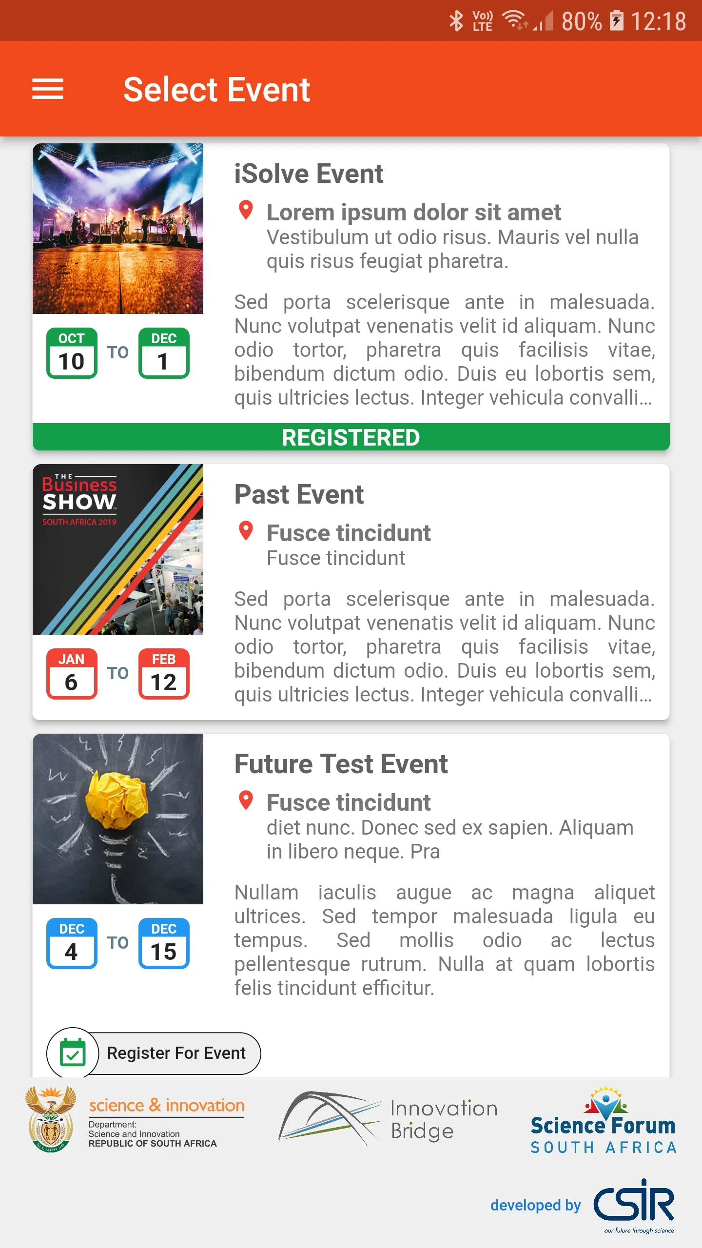 DSI events | Indus Appstore | Screenshot