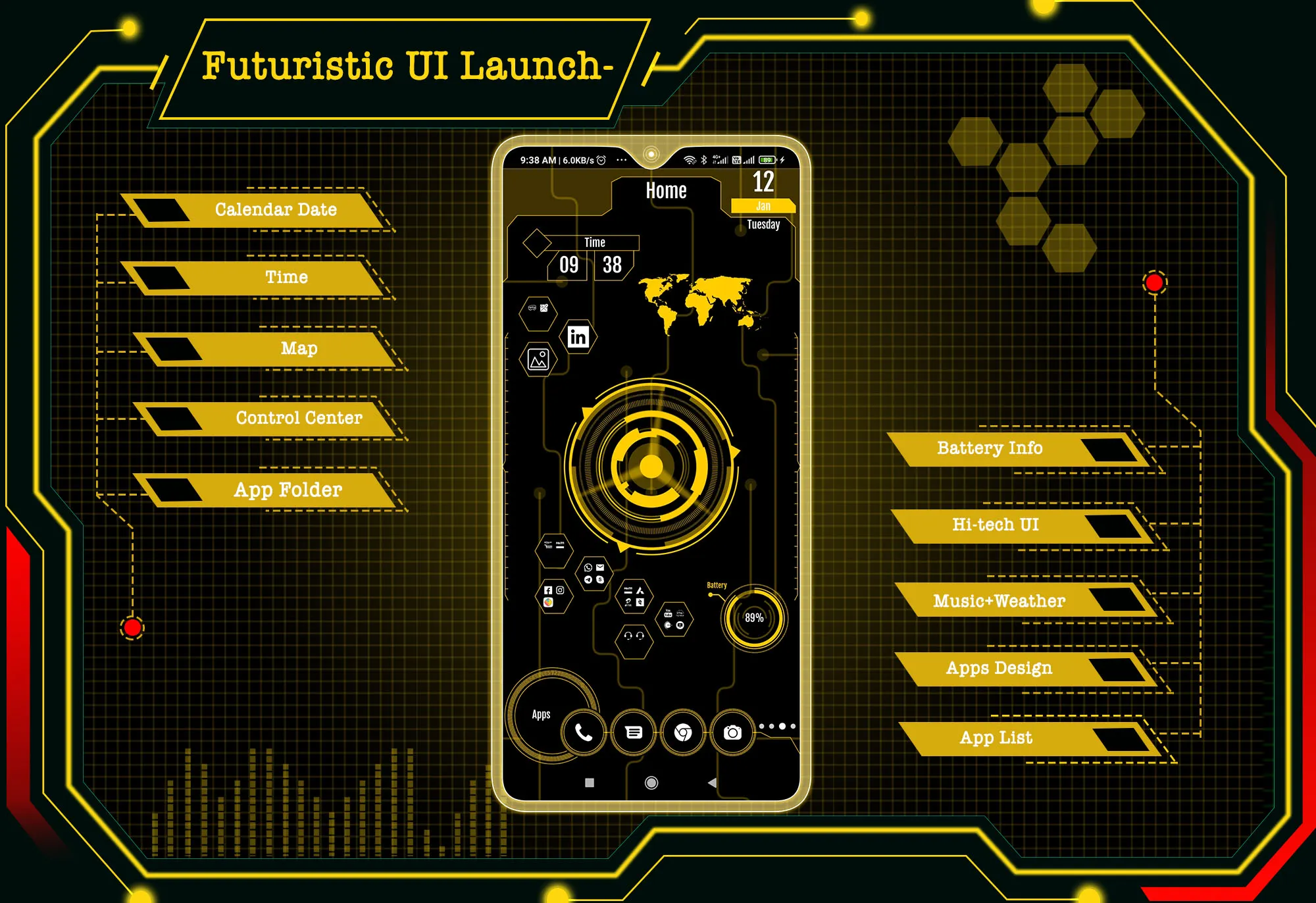 Futuristic UI Launcher | Indus Appstore | Screenshot