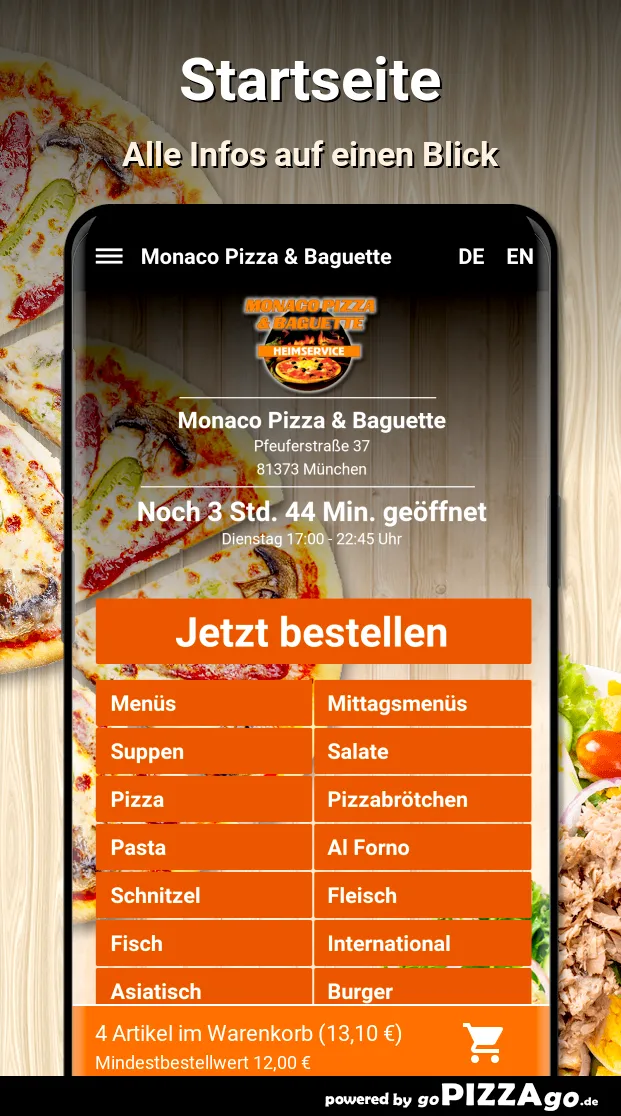 Monaco Pizza - Baguette Münche | Indus Appstore | Screenshot