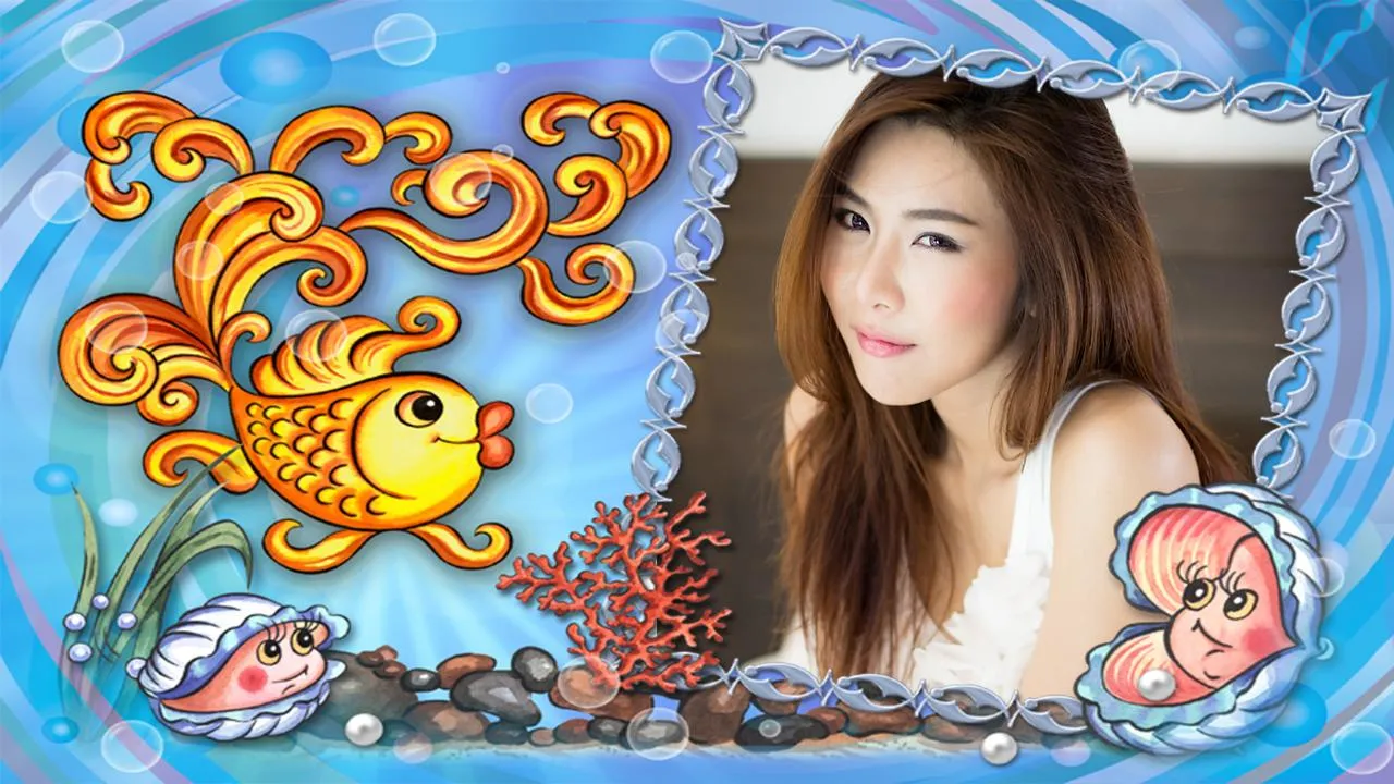 Cute fish photo frames montage | Indus Appstore | Screenshot