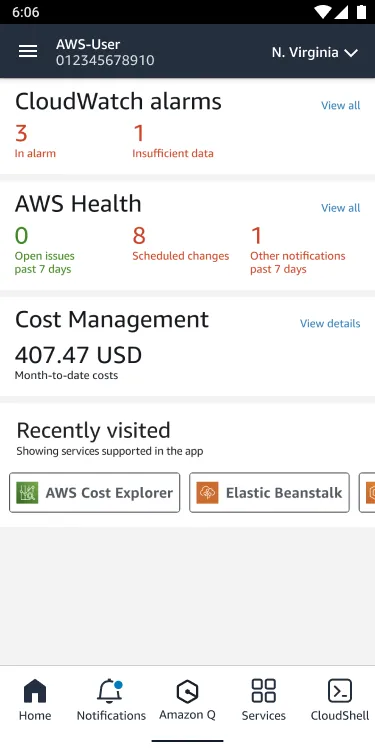 AWS Console | Indus Appstore | Screenshot