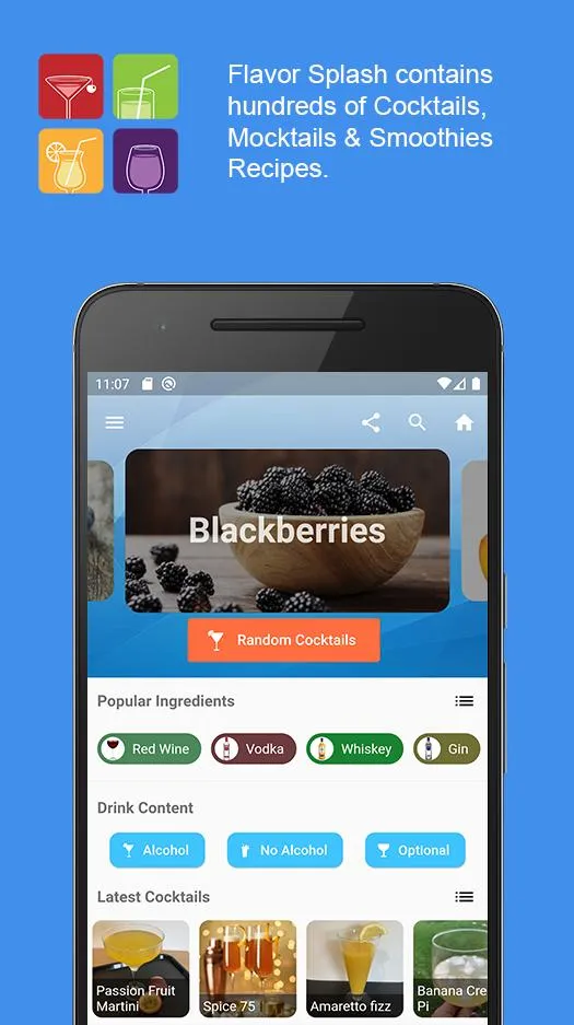 Flavor Splash Cocktail Recipes | Indus Appstore | Screenshot