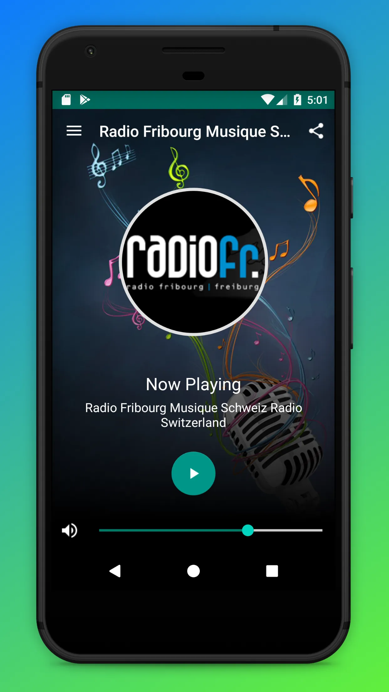 Radio Fribourg Musique Online | Indus Appstore | Screenshot