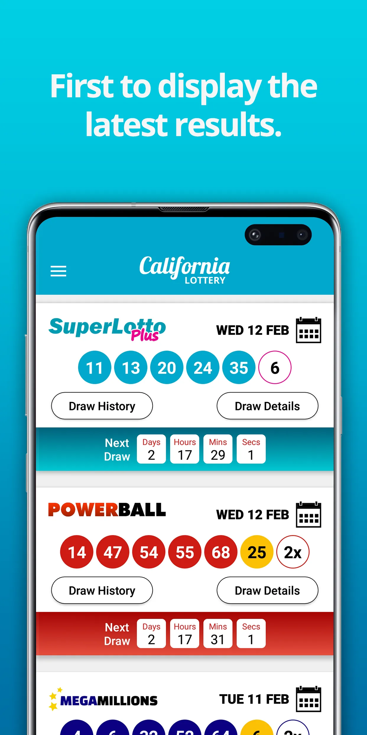 California Lottery Results | Indus Appstore | Screenshot