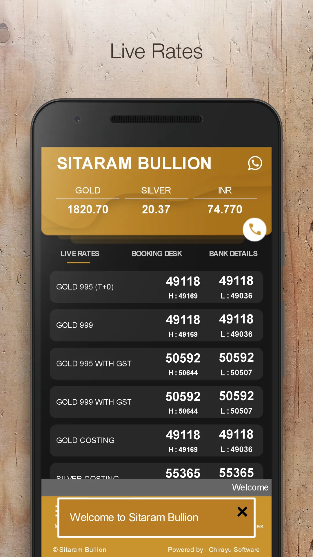 Sitaram Bullion | Indus Appstore | Screenshot