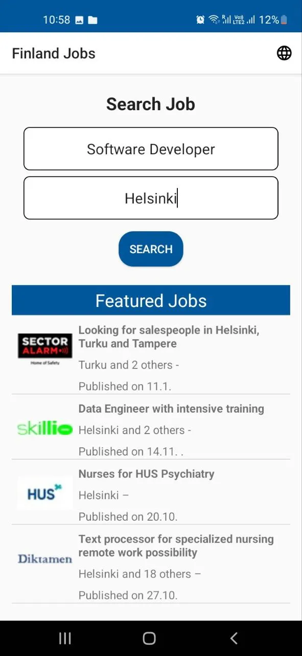 Finland Jobs(Suomen työpaikat) | Indus Appstore | Screenshot