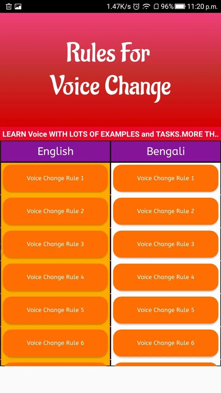 Active voice passive voice con | Indus Appstore | Screenshot