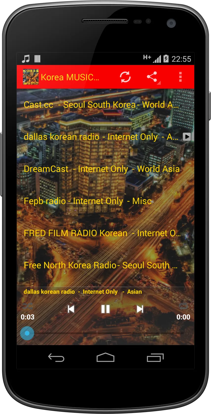 Korea MUSIC Radio | Indus Appstore | Screenshot