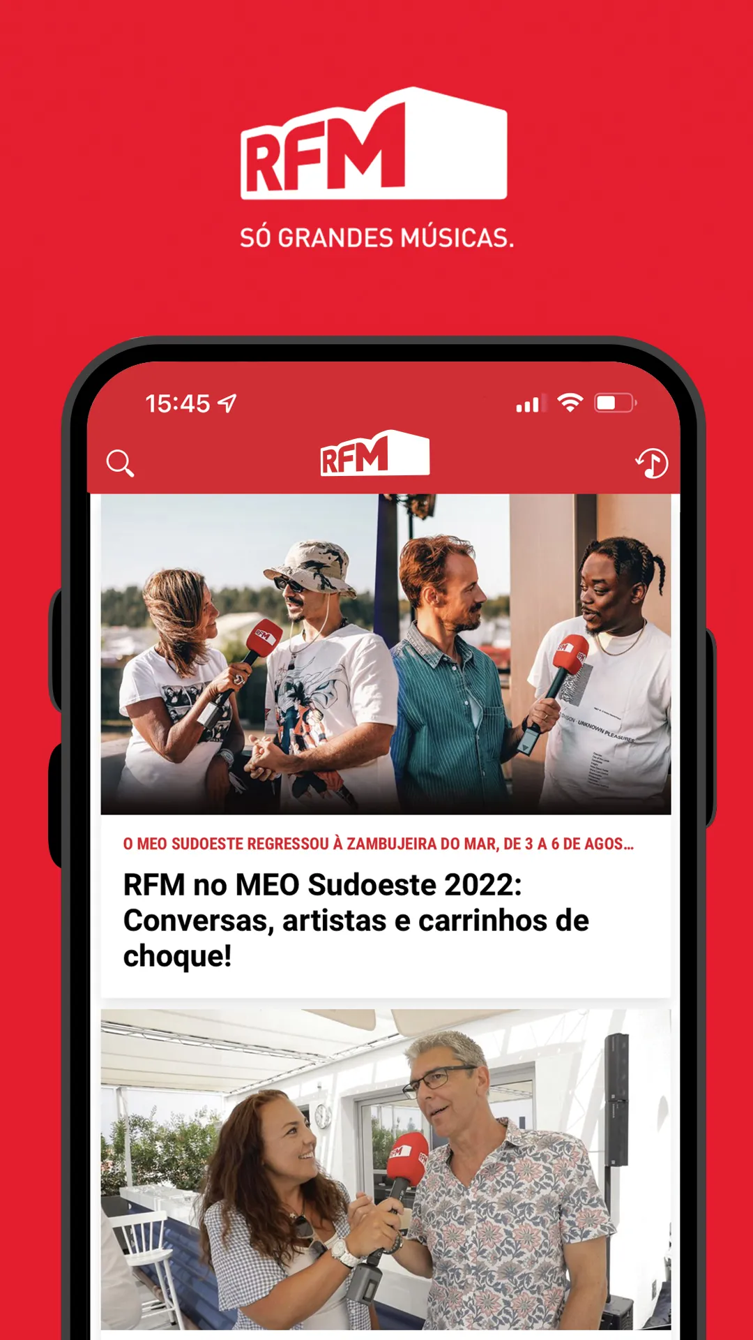 RFM: só grandes músicas. | Indus Appstore | Screenshot