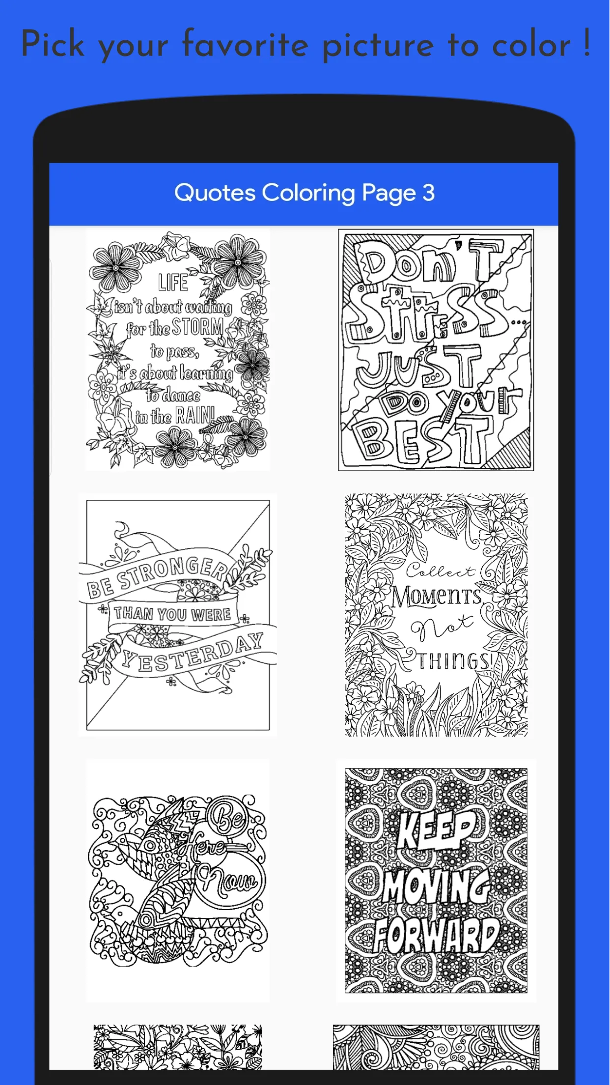 Inspiring Quotes Coloring Book | Indus Appstore | Screenshot