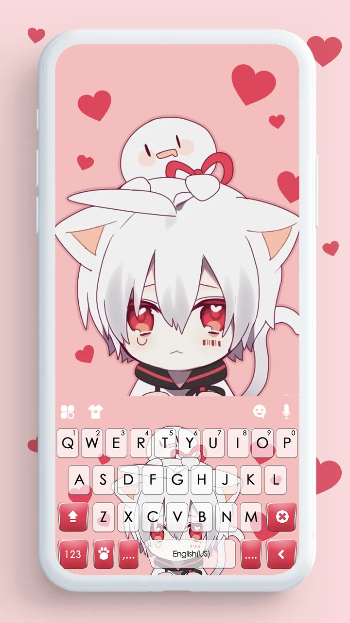 Anime Cat Boy Keyboard Backgro | Indus Appstore | Screenshot