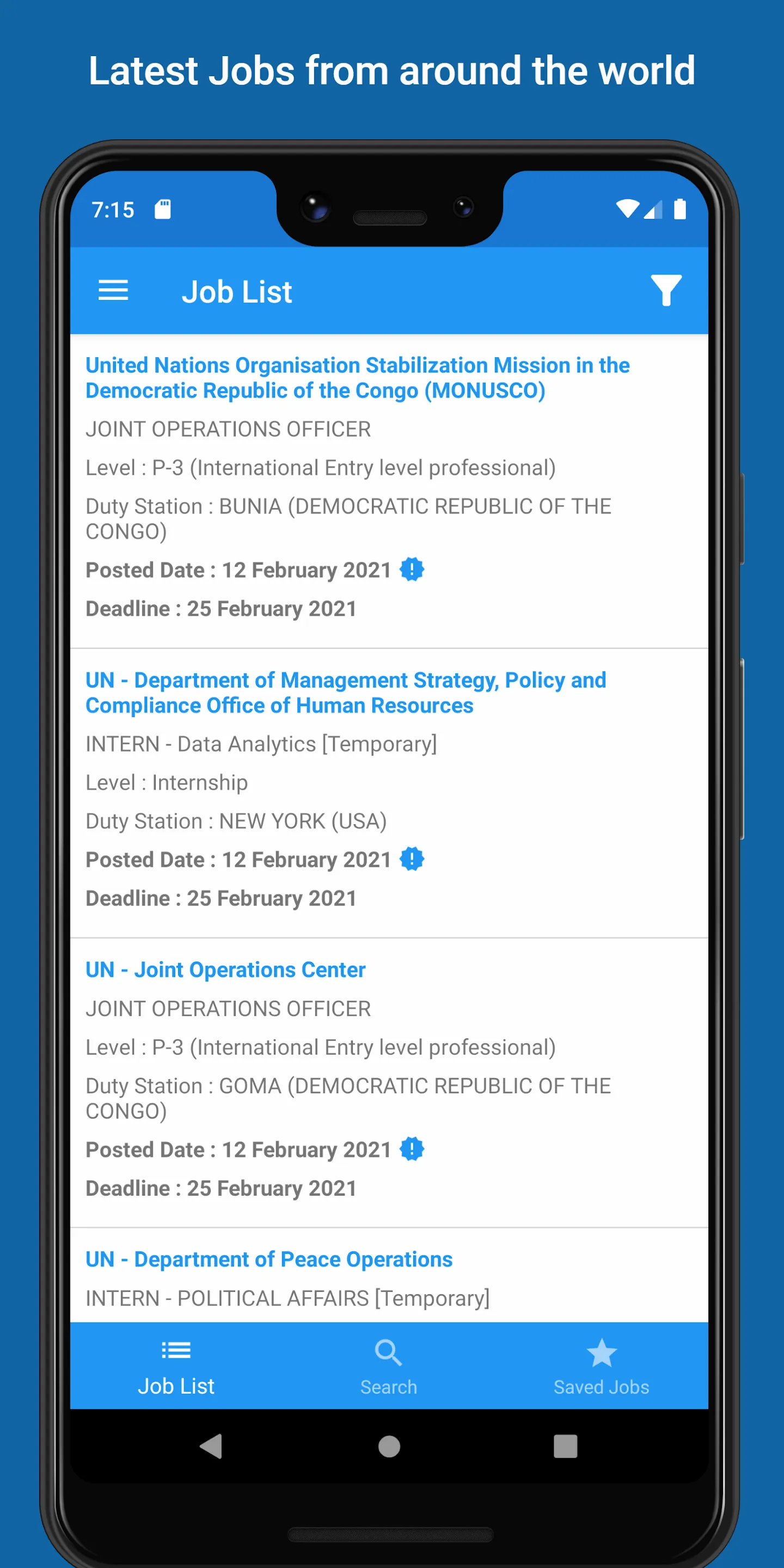 UN & NGO Jobs | Indus Appstore | Screenshot