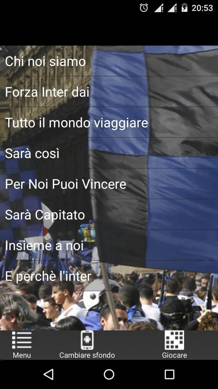 Inter - Canzoni del Tifosi | Indus Appstore | Screenshot