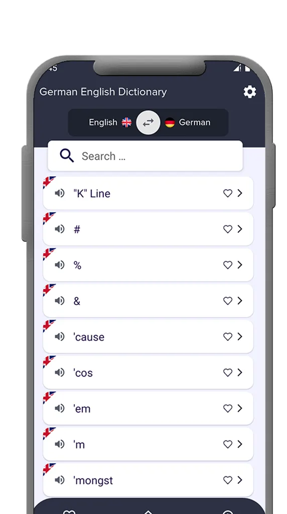 German - English Dictionary | Indus Appstore | Screenshot