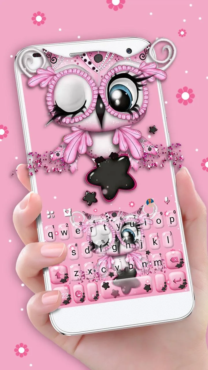 Pretty Pinky Owl Keyboard Them | Indus Appstore | Screenshot