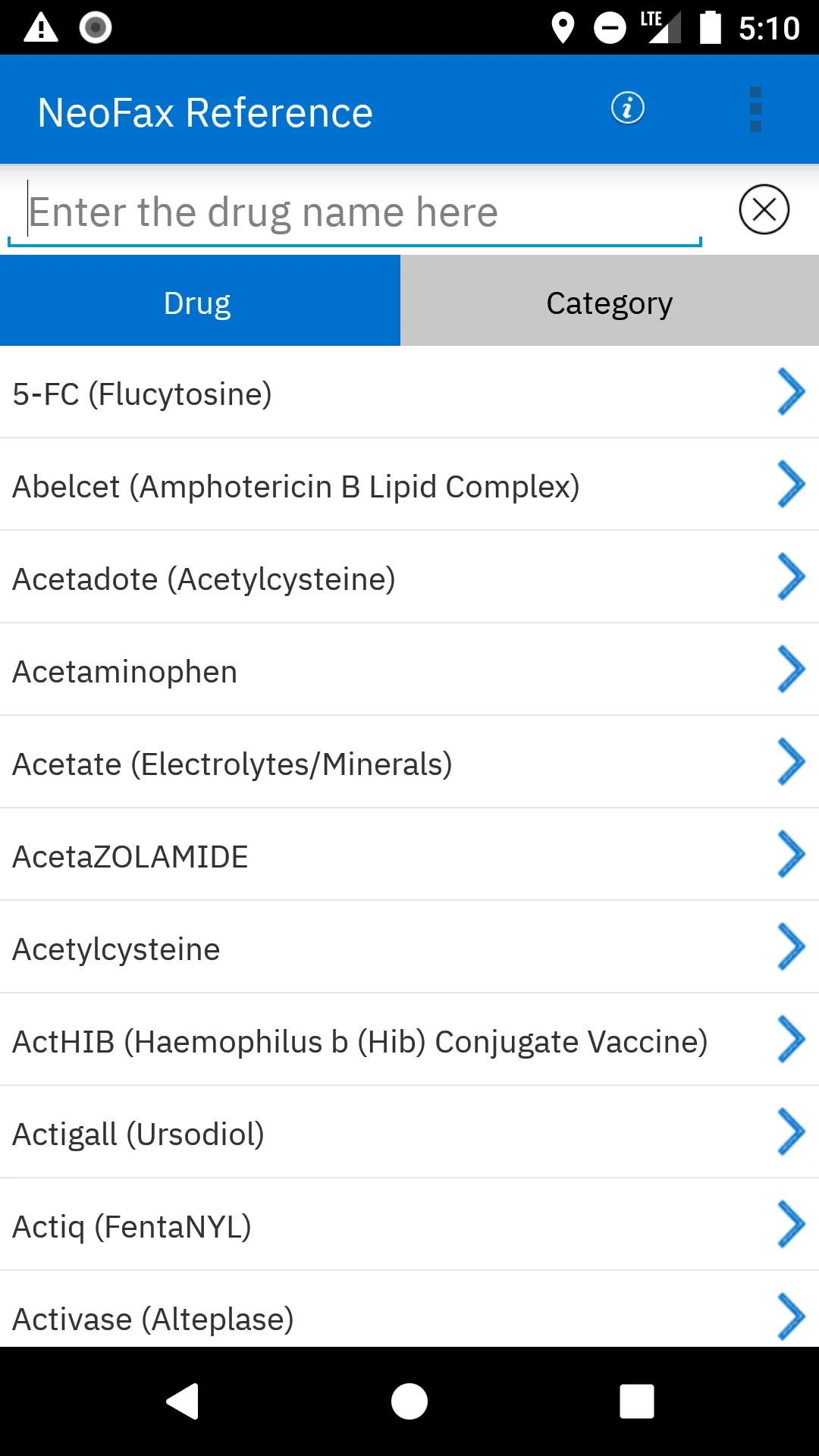 Micromedex NeoFax Reference | Indus Appstore | Screenshot