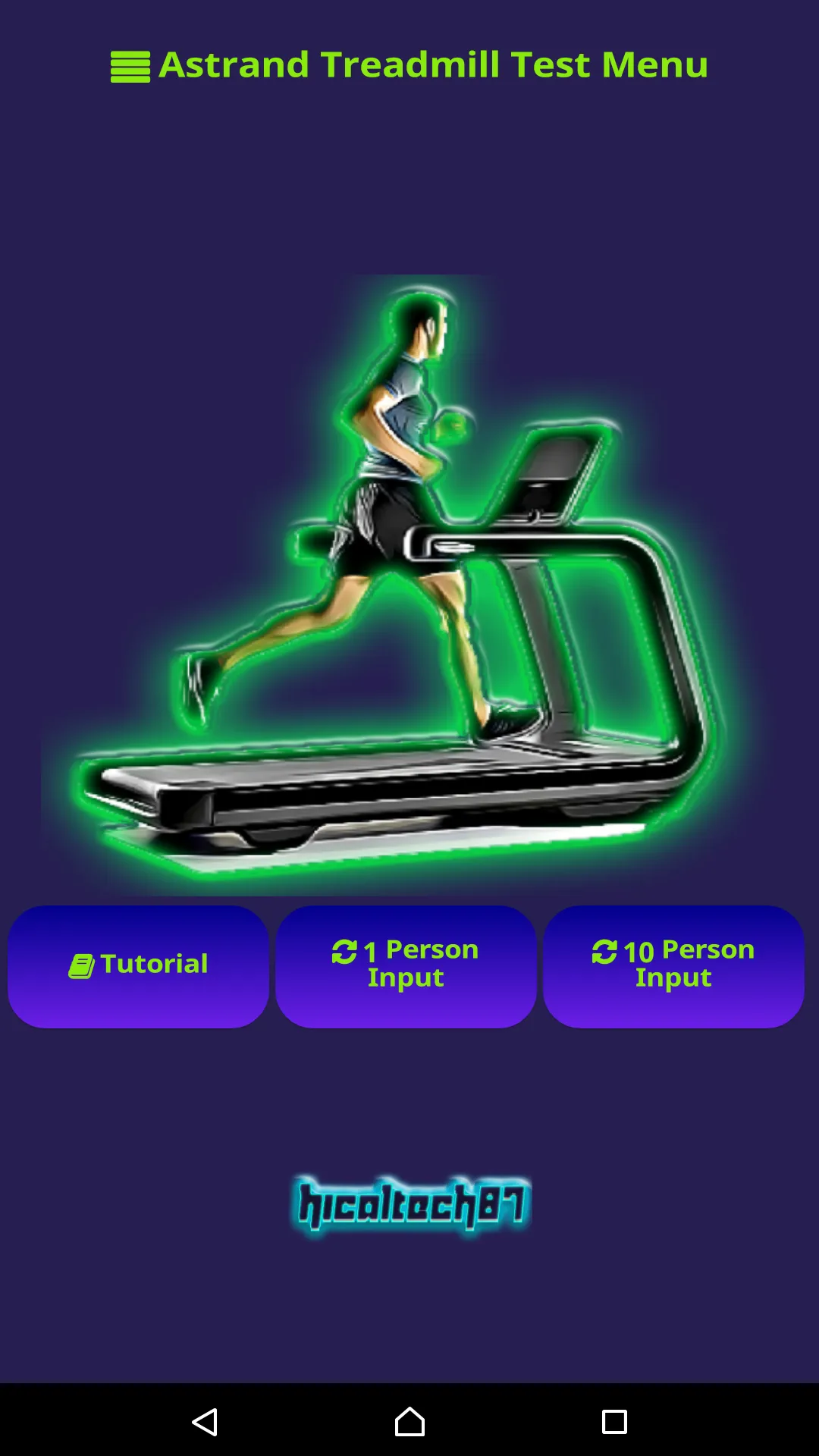 Astrand Treadmill Vo2max Test | Indus Appstore | Screenshot