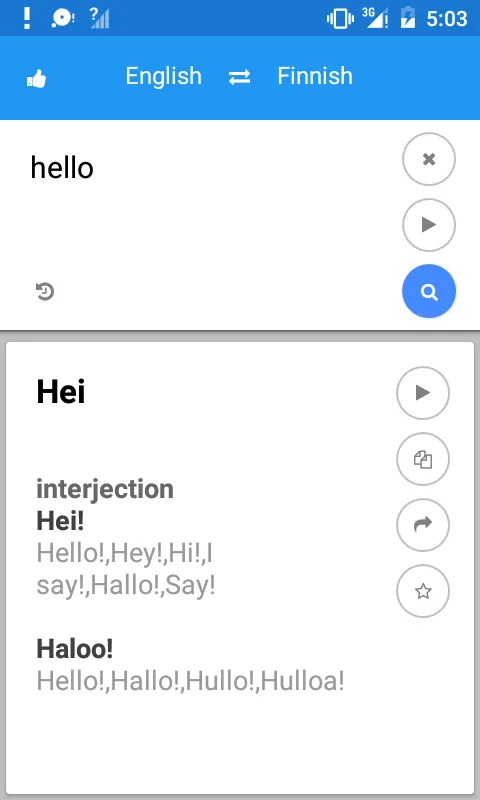 Finnish English Translate | Indus Appstore | Screenshot