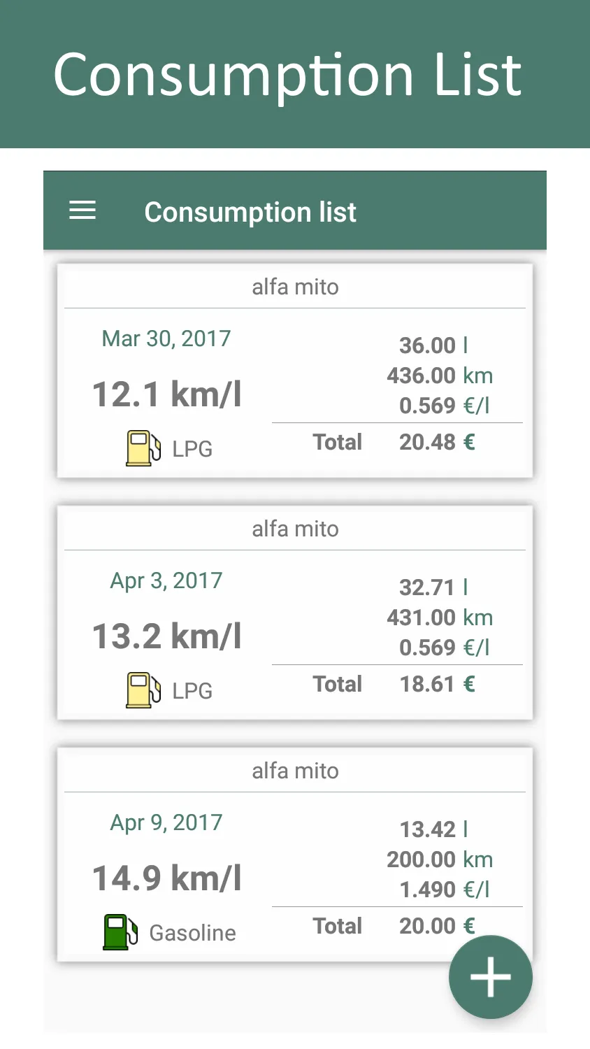 Fuel Consumptions | Indus Appstore | Screenshot