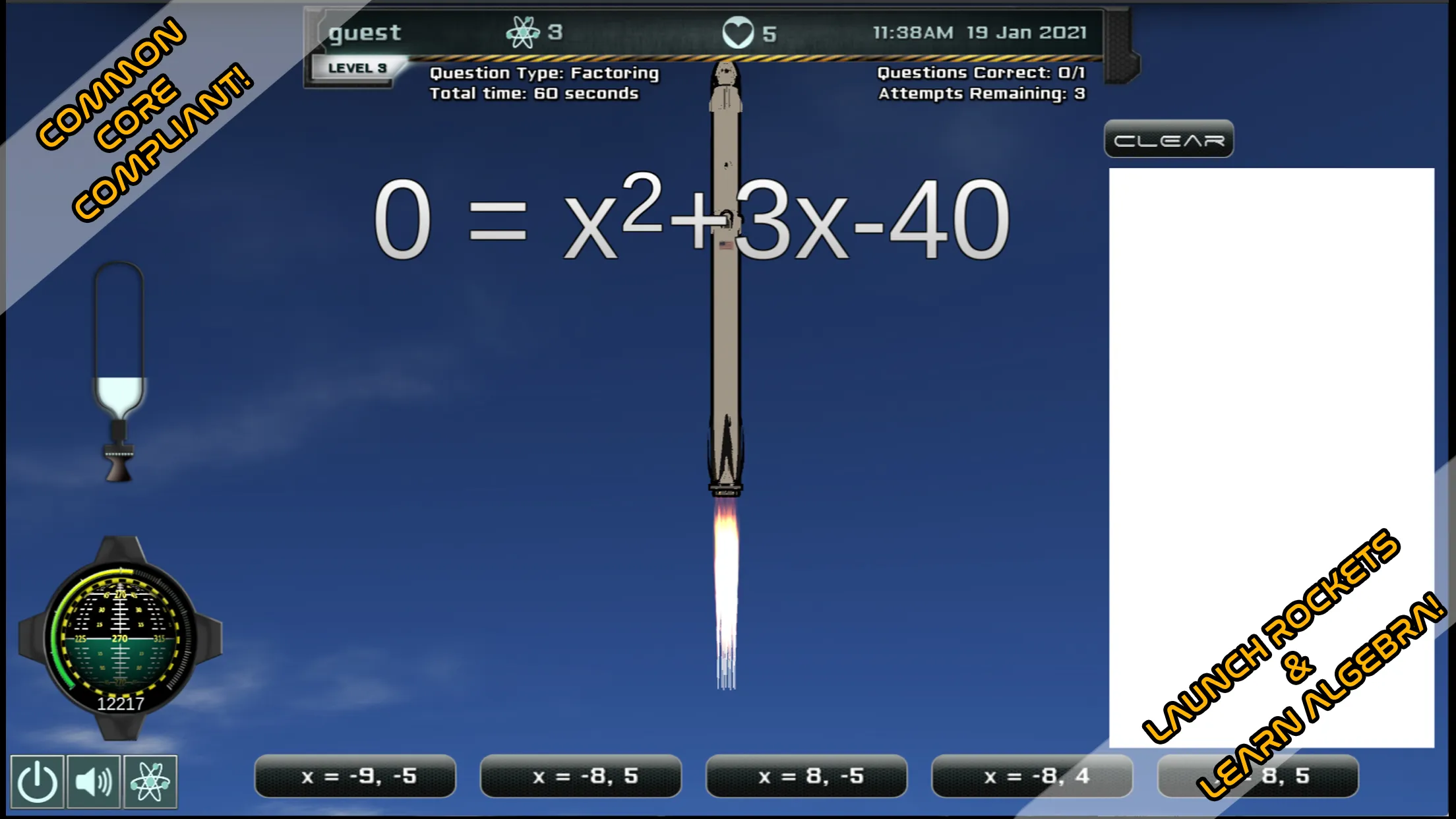 Intergalactic Algebra | Indus Appstore | Screenshot