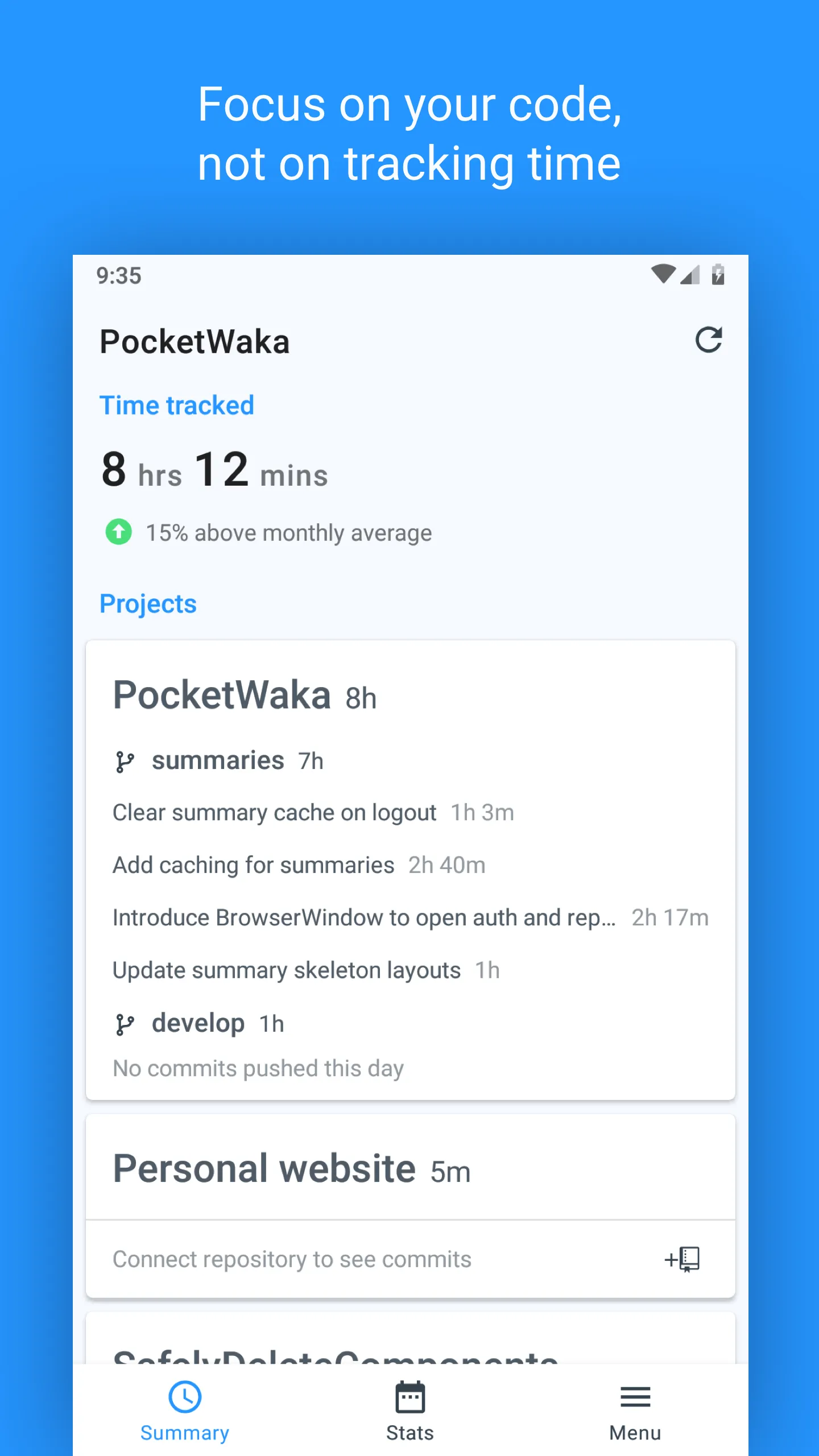 PocketWaka — Wakatime client | Indus Appstore | Screenshot