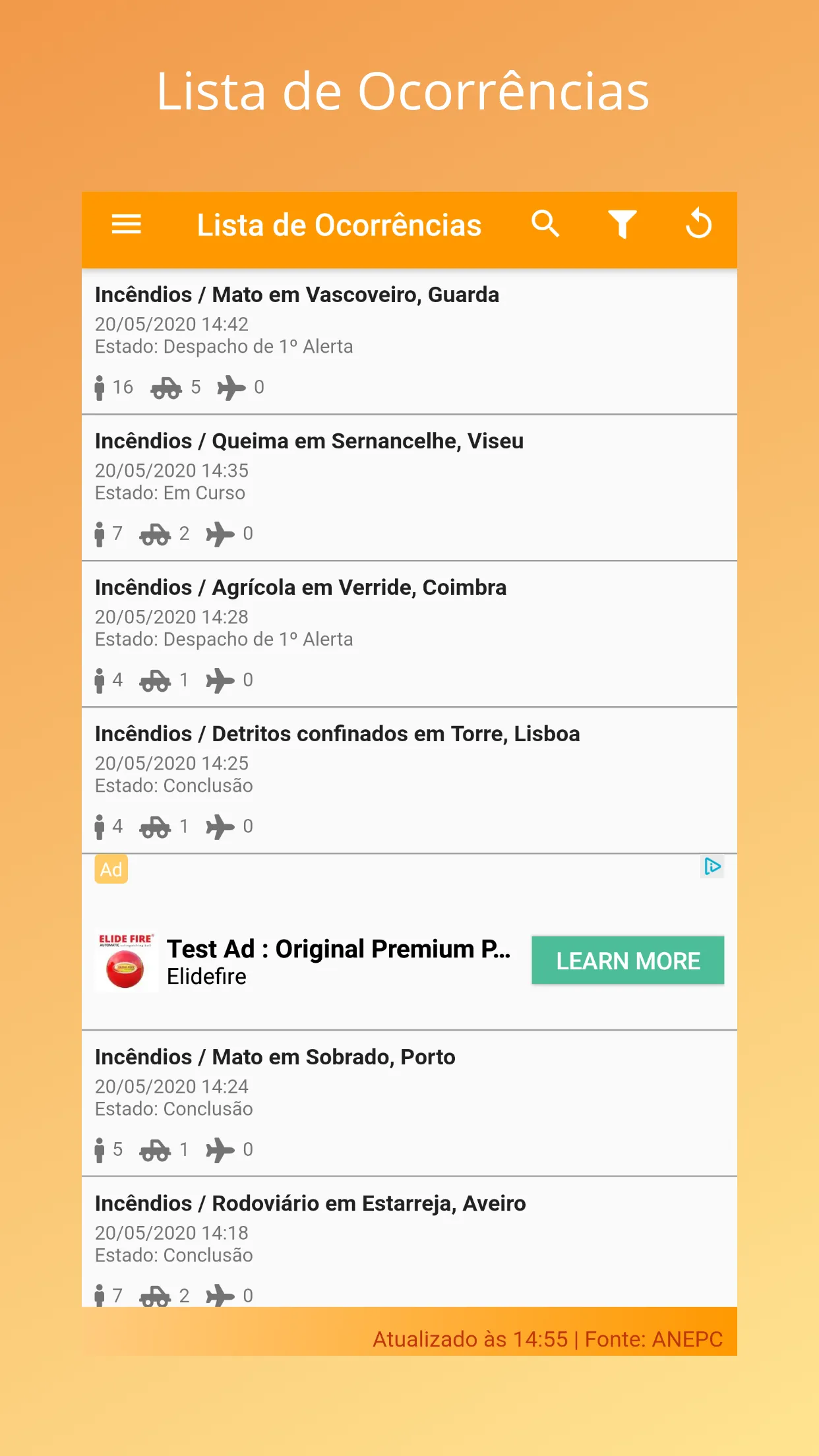 Ocorrências Ativas | Indus Appstore | Screenshot