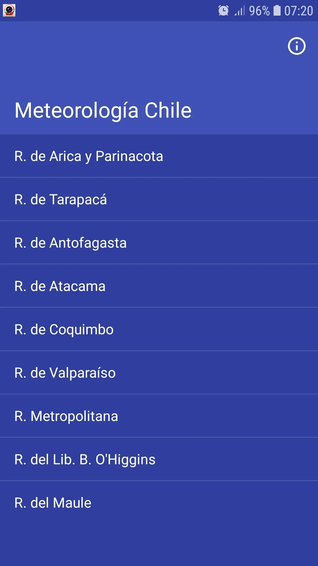 Meteorología Chile | Indus Appstore | Screenshot