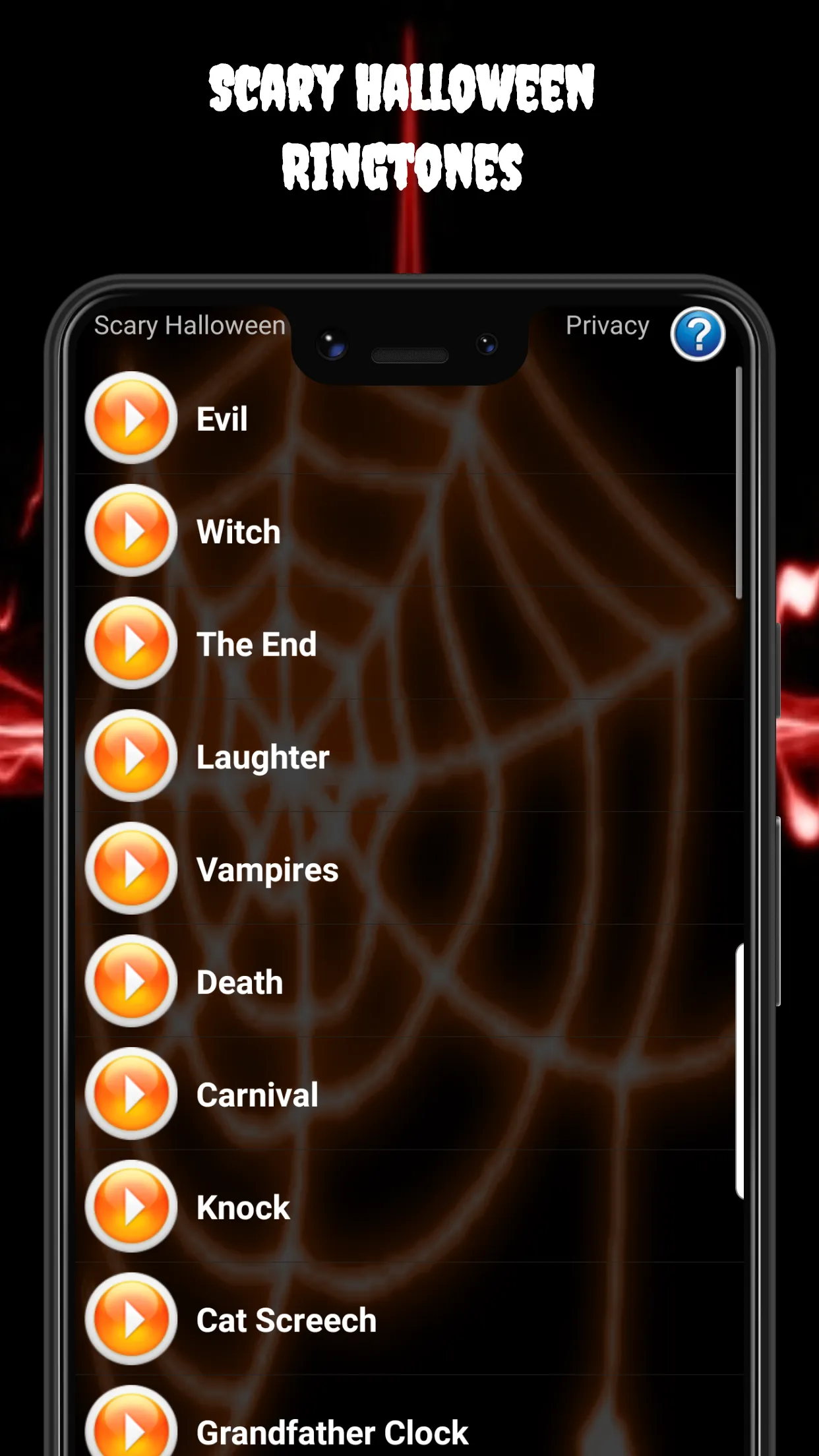 Scary Halloween Ringtones | Indus Appstore | Screenshot