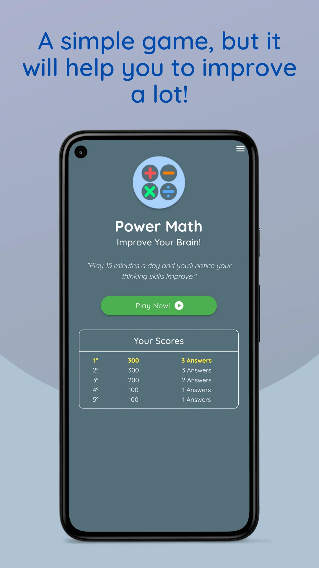 Math Games: Power Brain | Indus Appstore | Screenshot