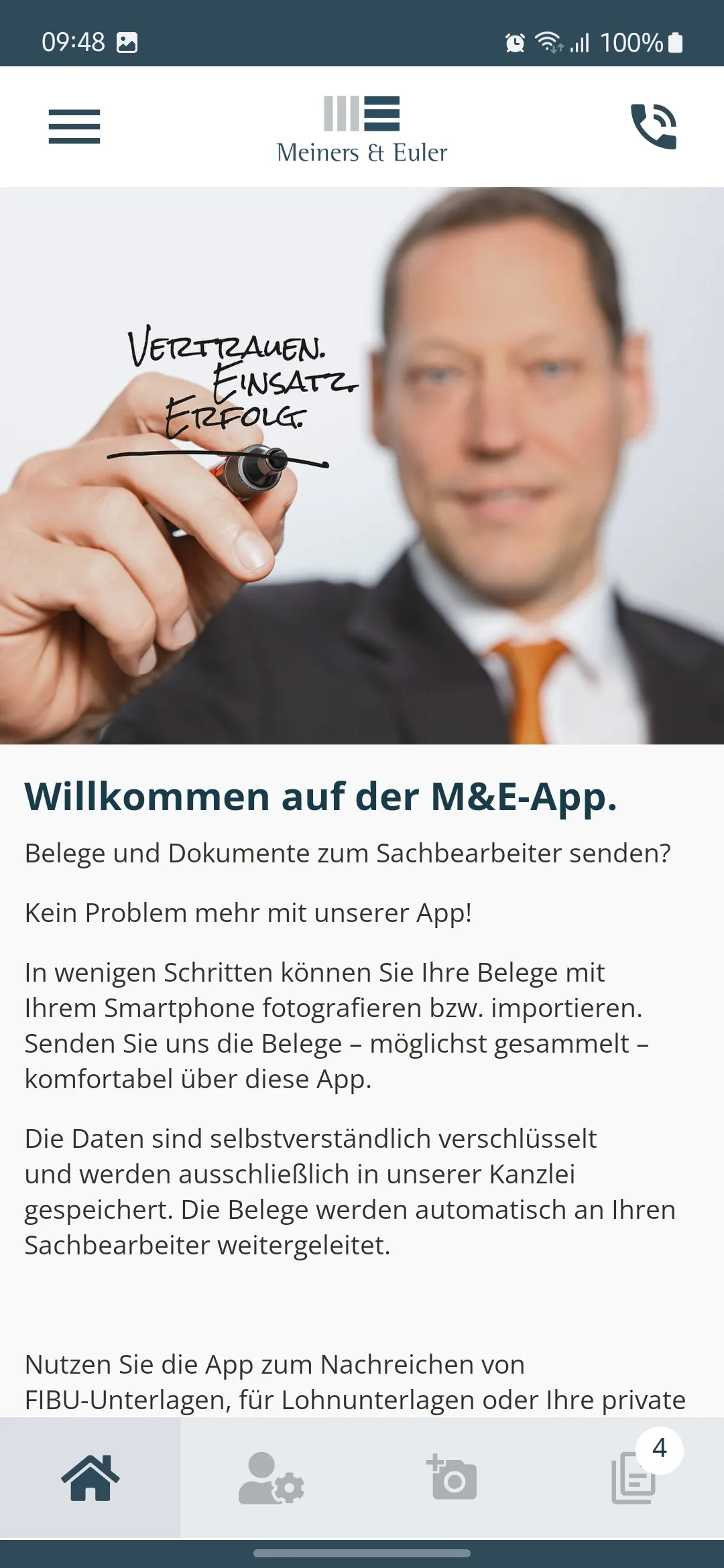 Meiners & Euler Treuhand GmbH | Indus Appstore | Screenshot