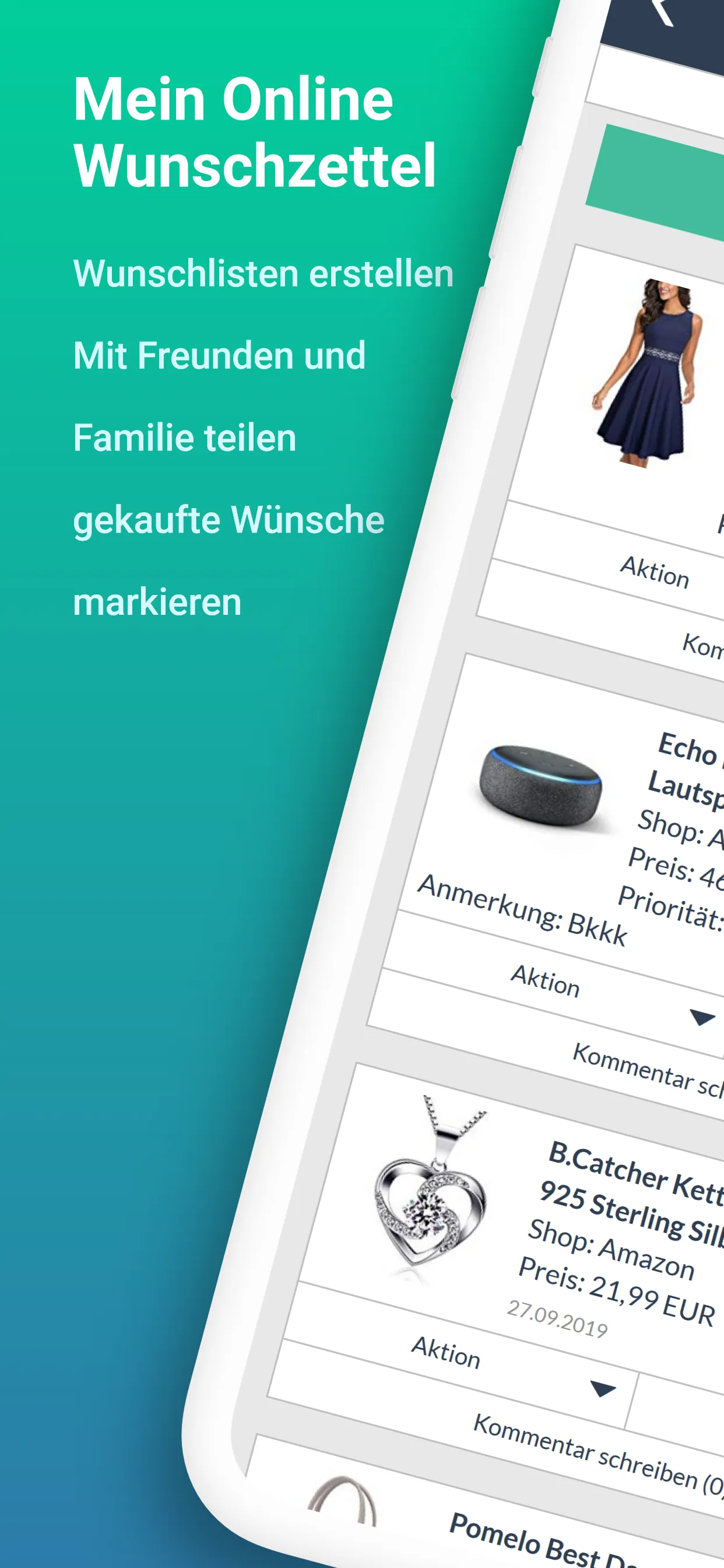 Mein Online Wunschzettel | Indus Appstore | Screenshot