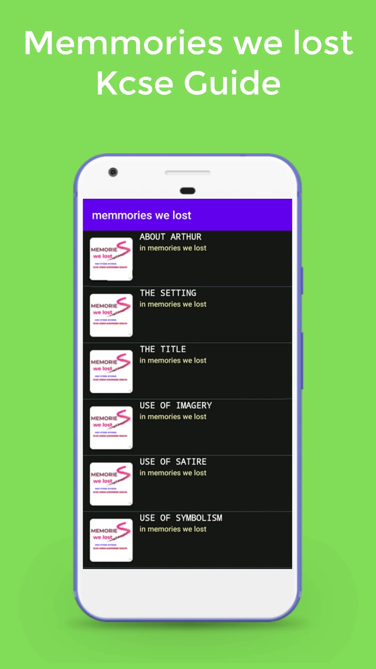 Memories We Lost Guide [Kcse] | Indus Appstore | Screenshot