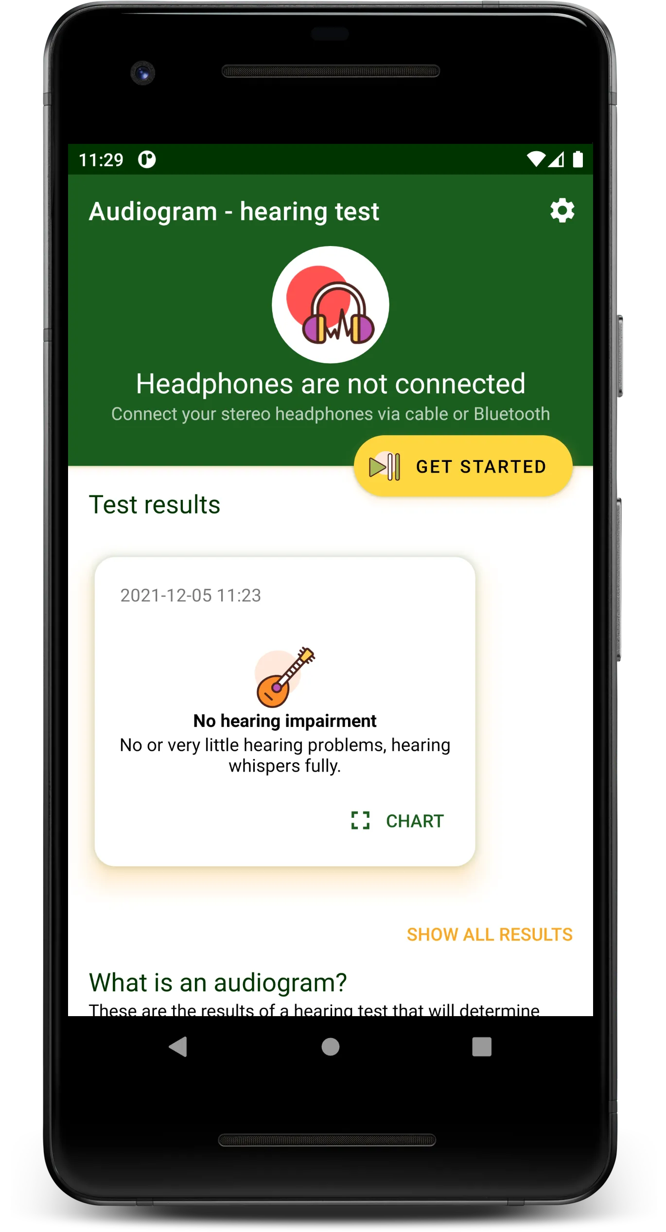 Audiogram - hearing test | Indus Appstore | Screenshot