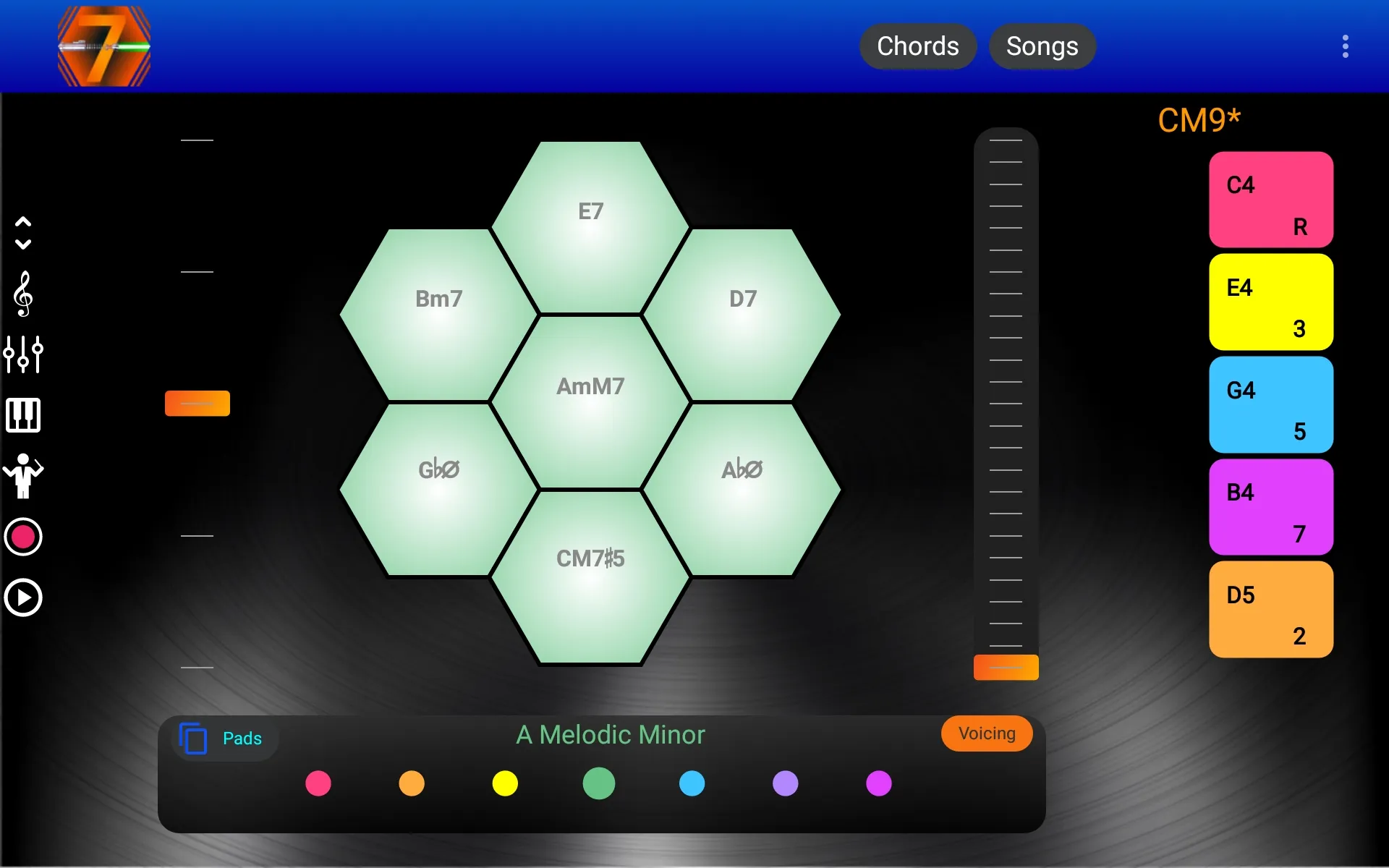 7 Pad : Scales and chords | Indus Appstore | Screenshot