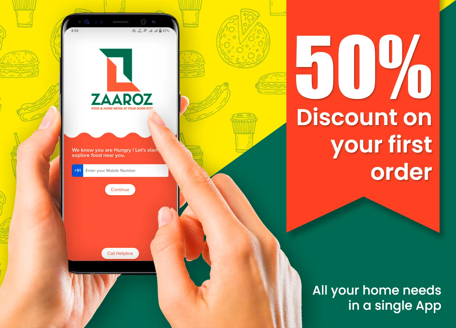 ZAAROZ All in One Delivery App | Indus Appstore | Screenshot