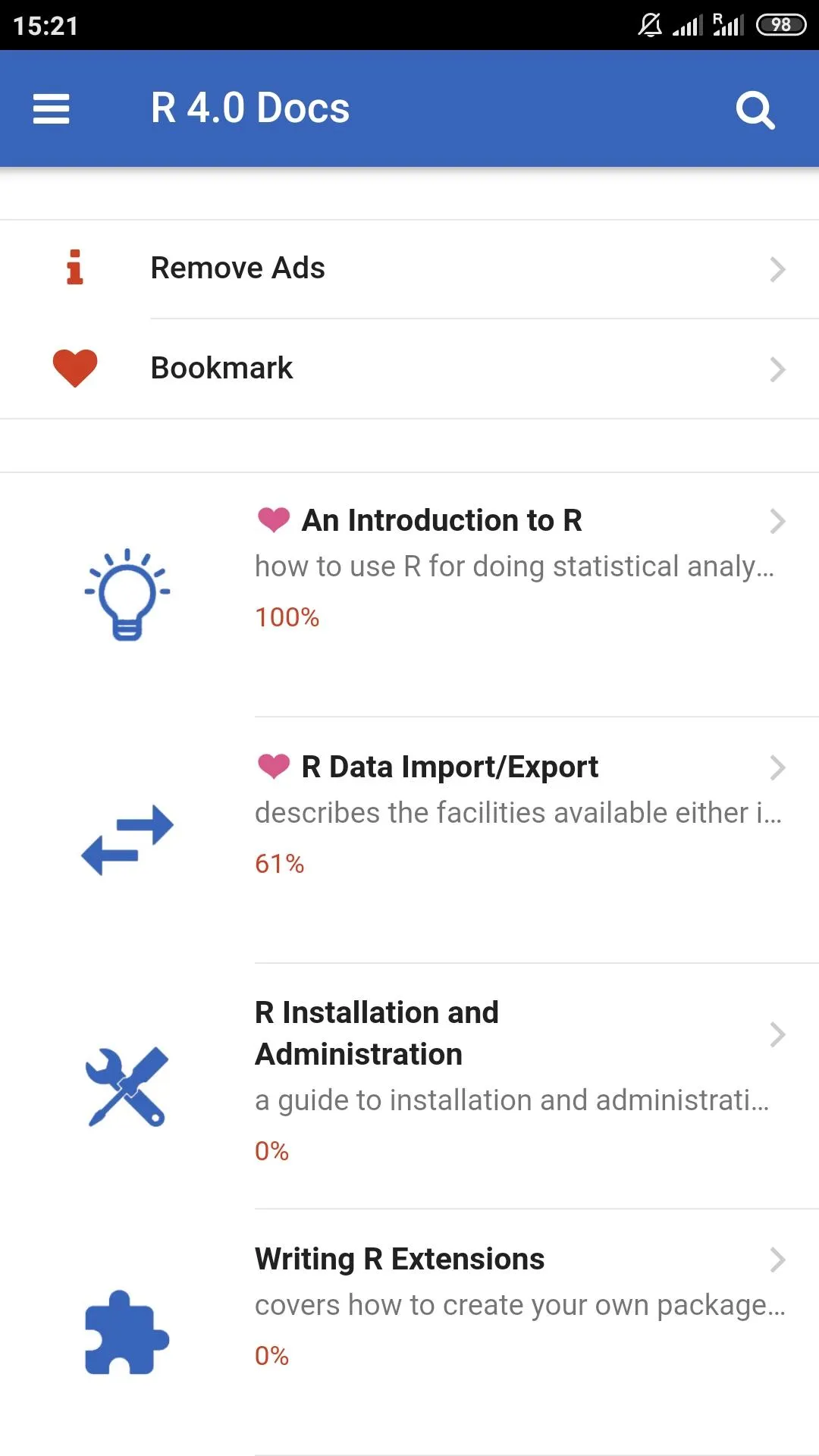 R 4.0 Docs | Indus Appstore | Screenshot