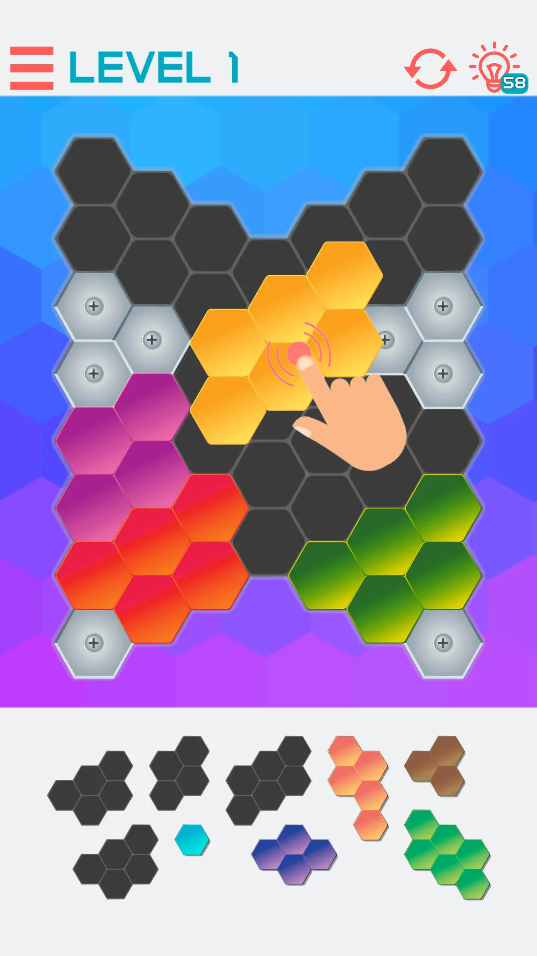 Hexagon Graph: Geometry Puzzle | Indus Appstore | Screenshot