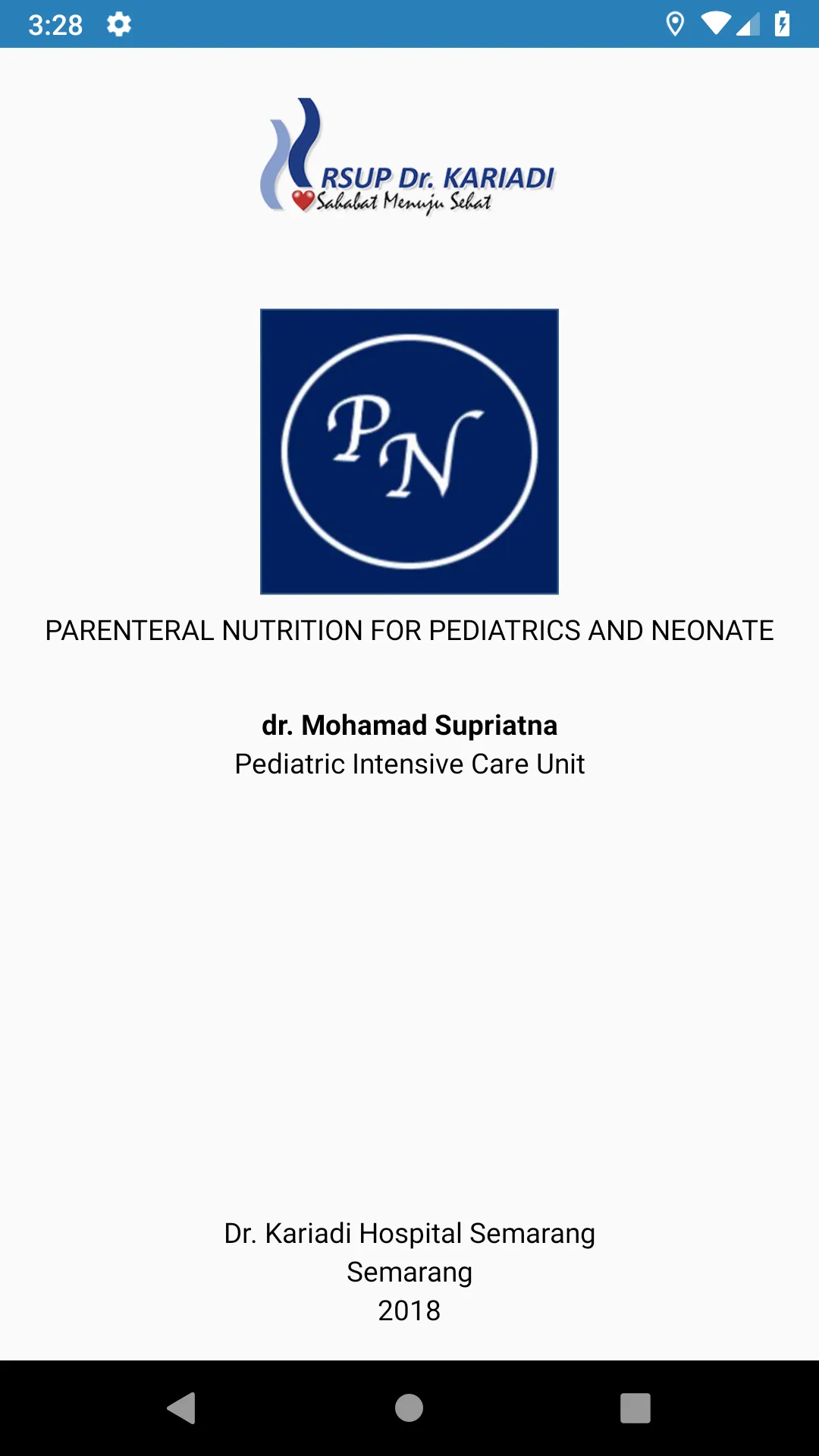 Kariadi Parenteral Nutrition C | Indus Appstore | Screenshot