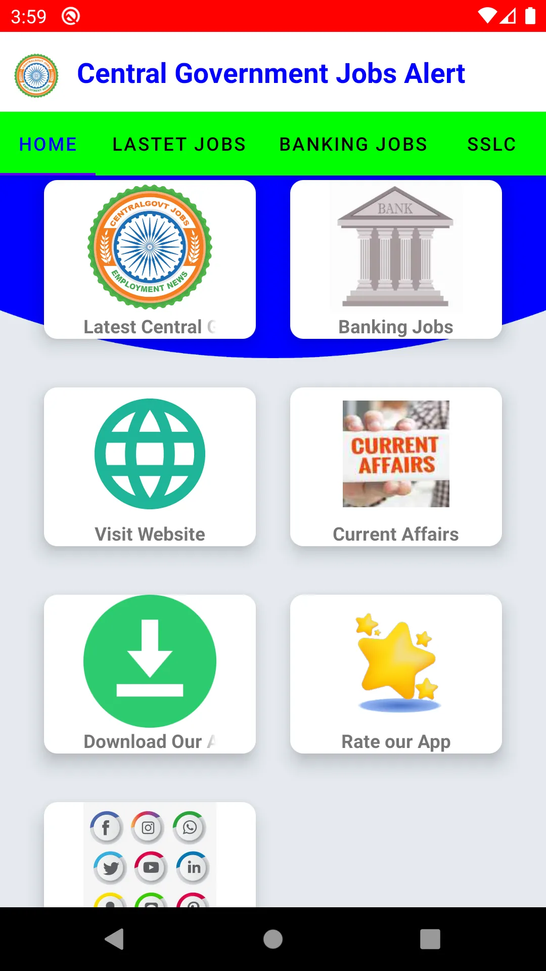 Central Government Jobs Alert | Indus Appstore | Screenshot