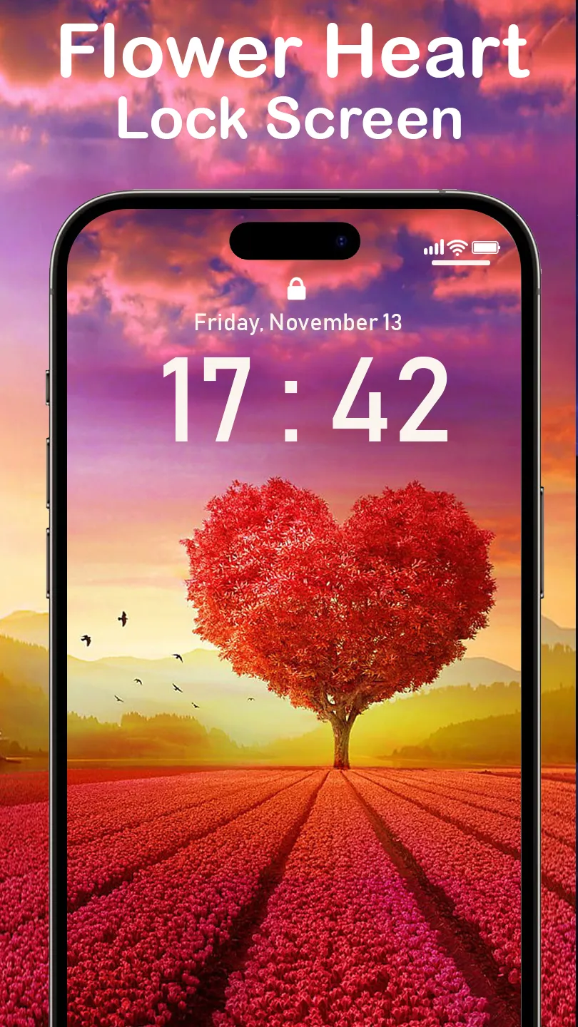 Rose Heart Lock Screen | Indus Appstore | Screenshot