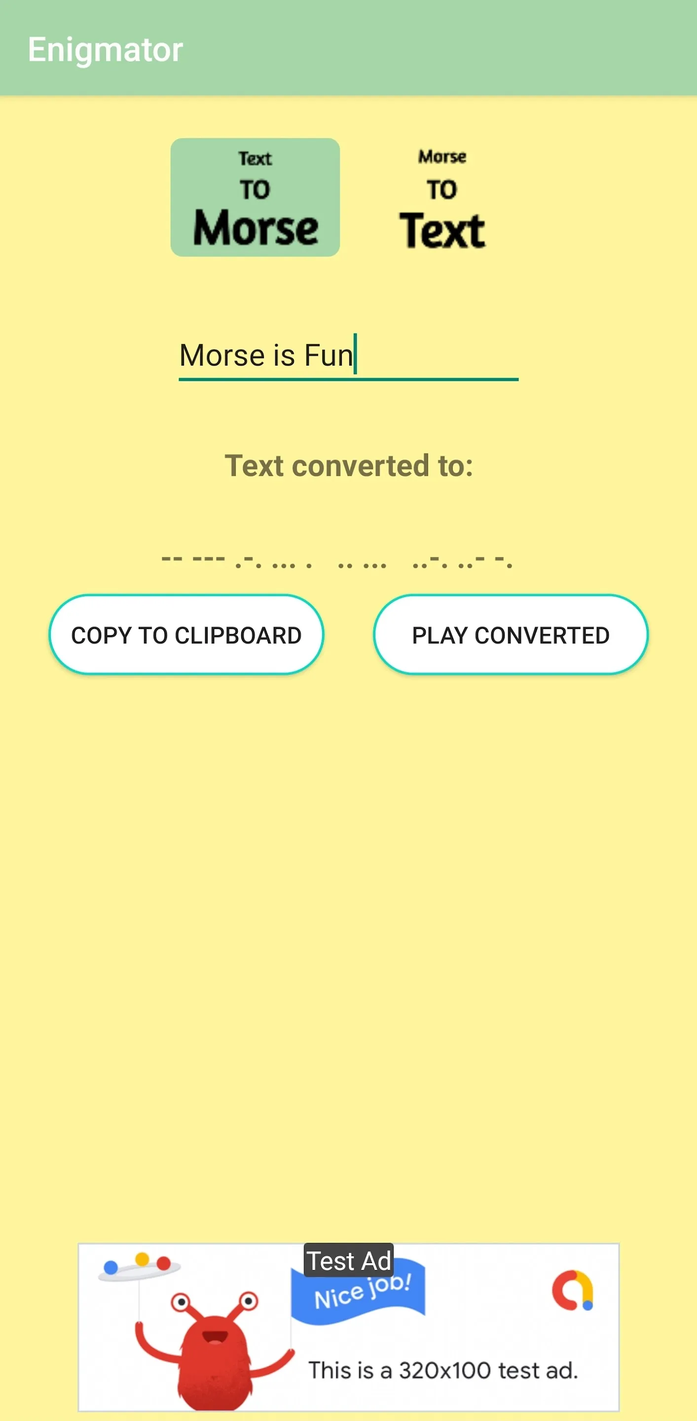 Enigmator - Morse Converter | Indus Appstore | Screenshot