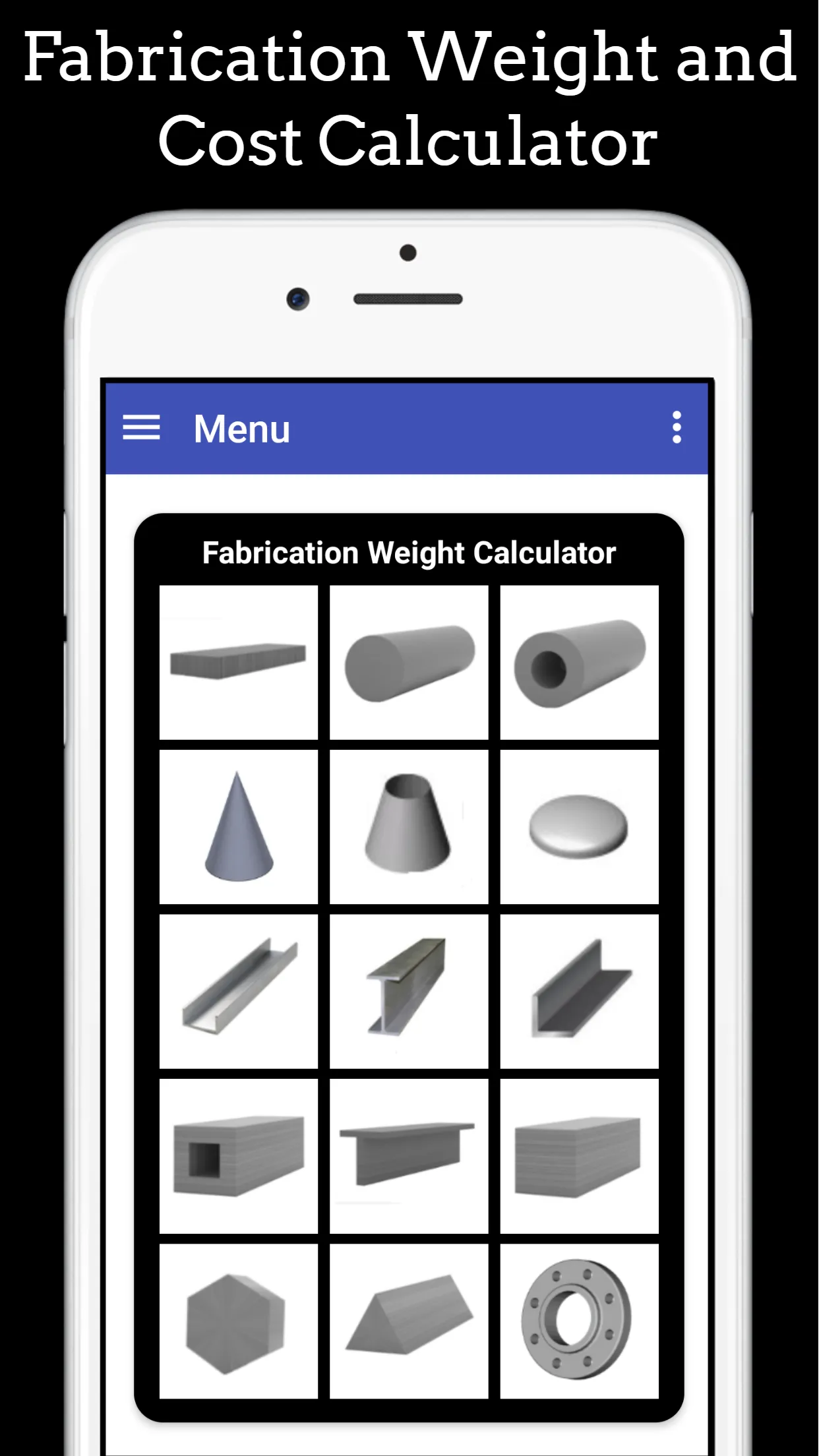 Fabrication Weight & Cost Calc | Indus Appstore | Screenshot