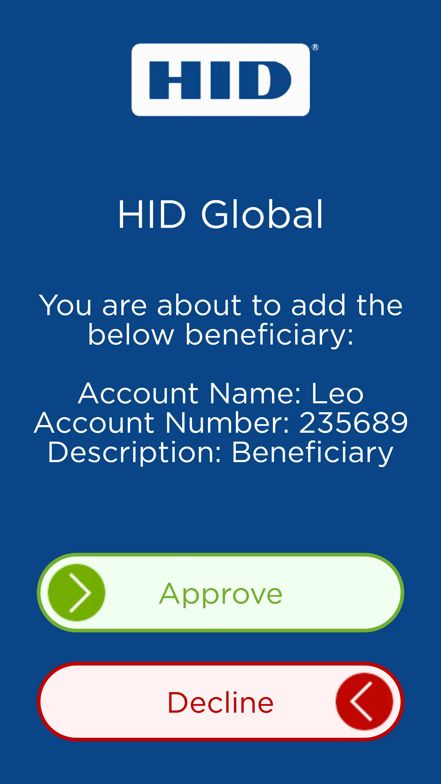 HID Approve | Indus Appstore | Screenshot