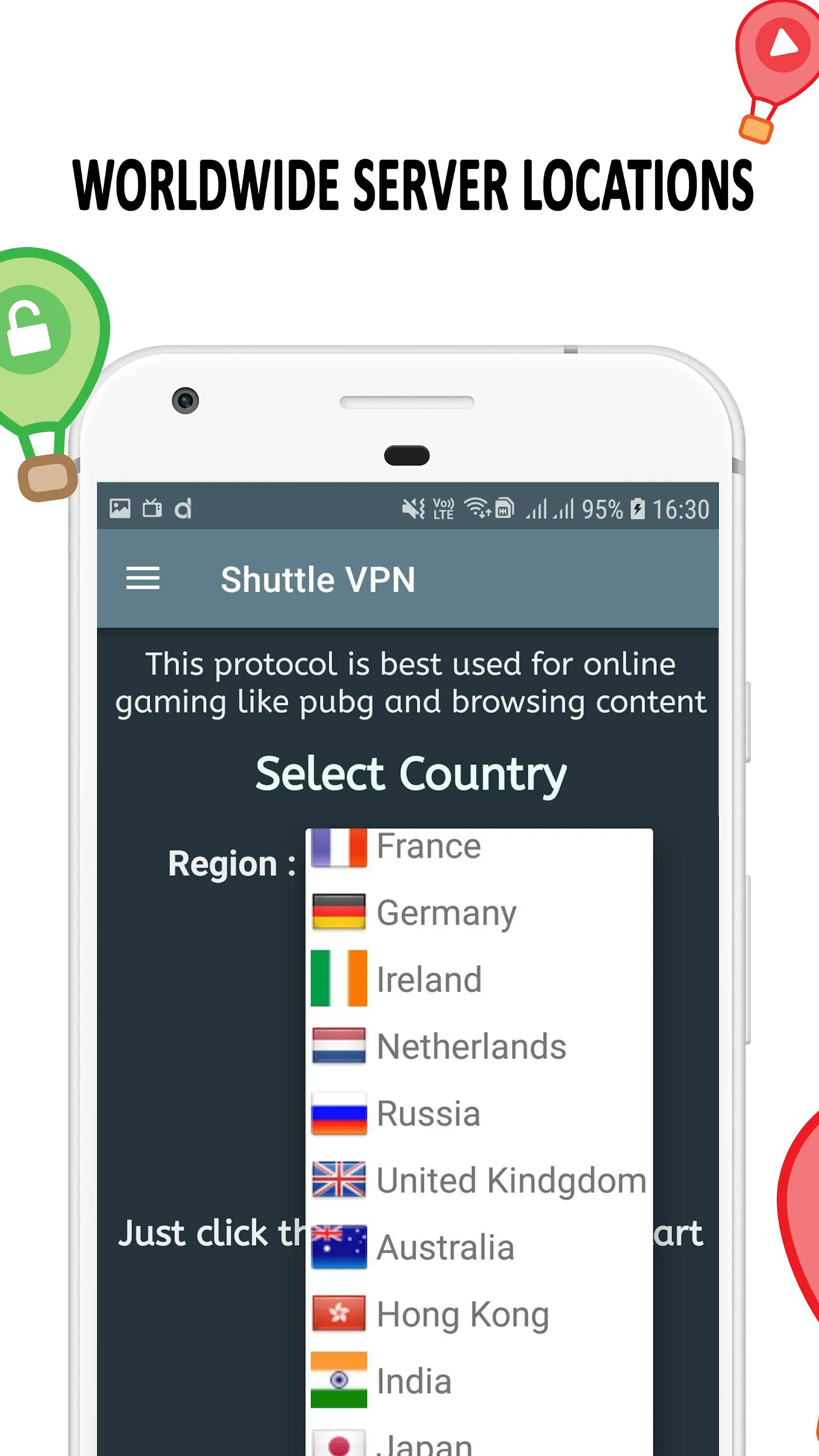 VPN Shuttle: Fast & Secure VPN | Indus Appstore | Screenshot