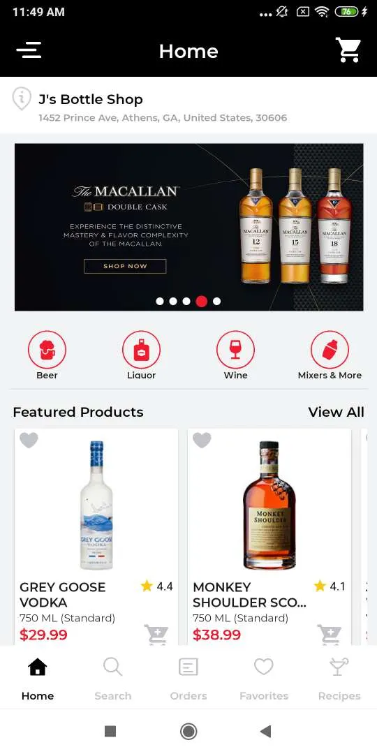 J's Bottle Shop | Indus Appstore | Screenshot