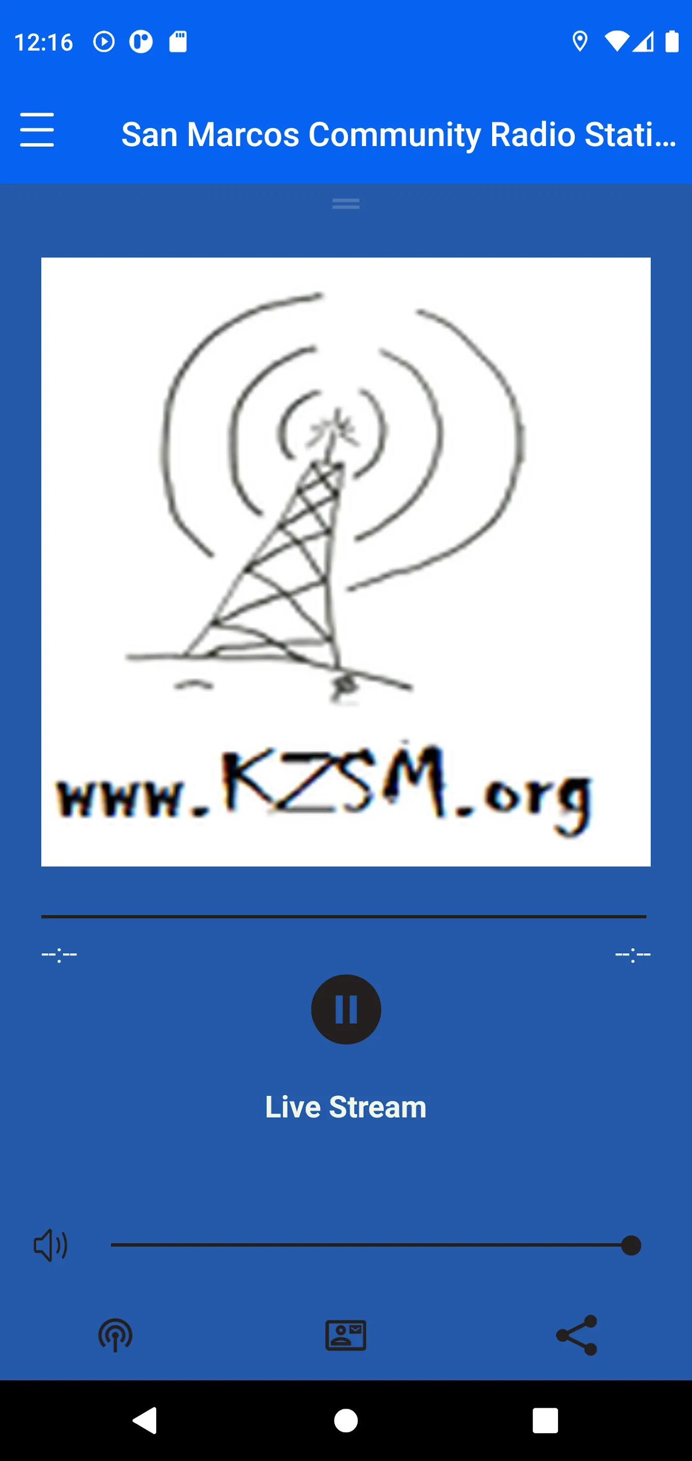 KZSM San Marcos Radio | Indus Appstore | Screenshot