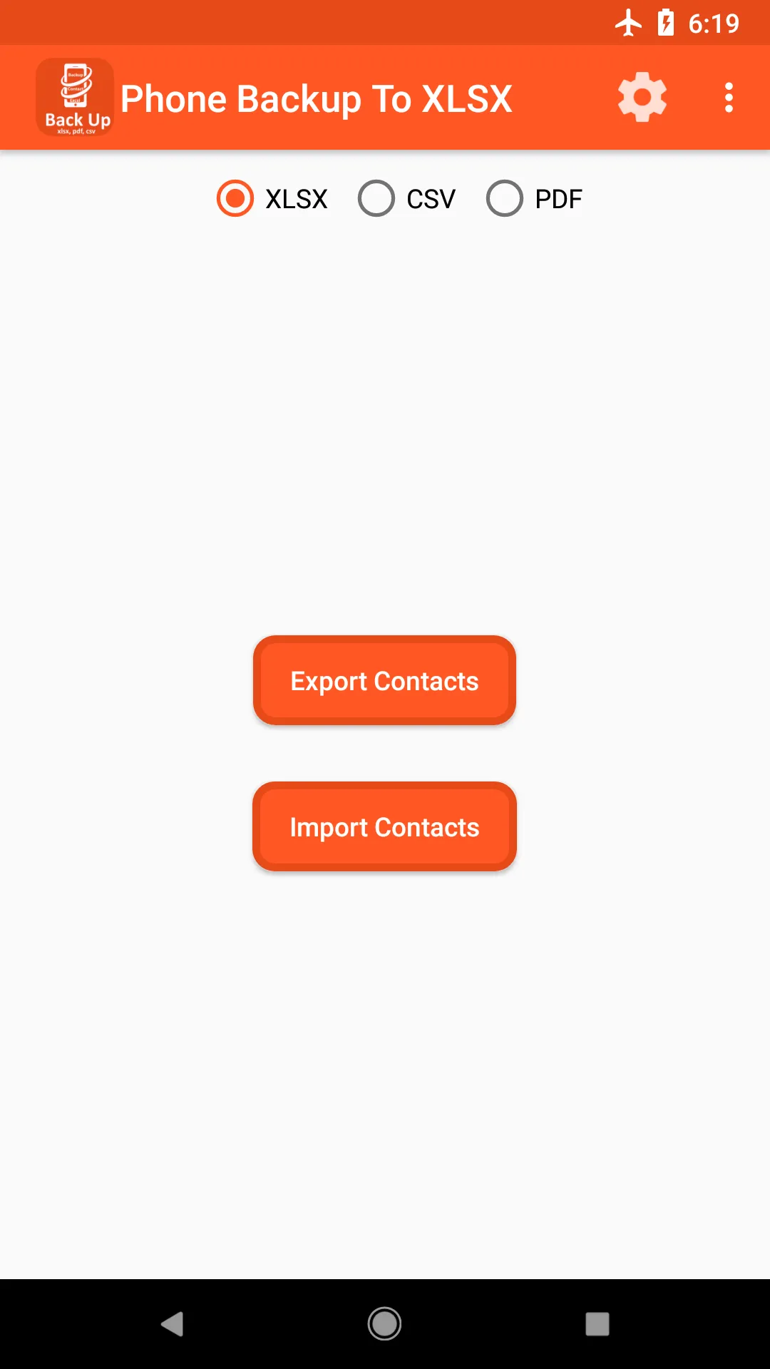 Contacts Backup To XLSX PDF an | Indus Appstore | Screenshot