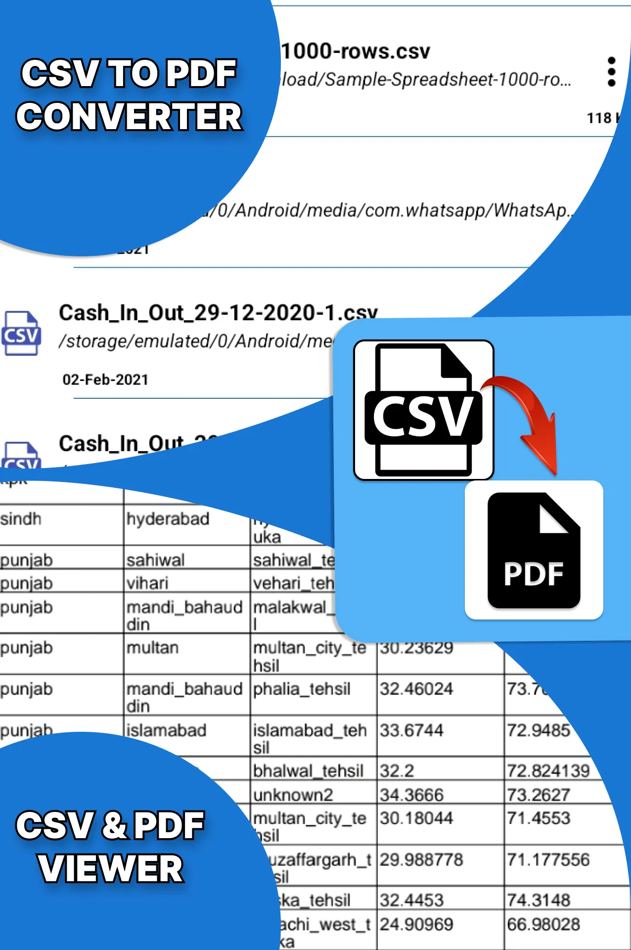 Csv to Pdf Converter | Indus Appstore | Screenshot