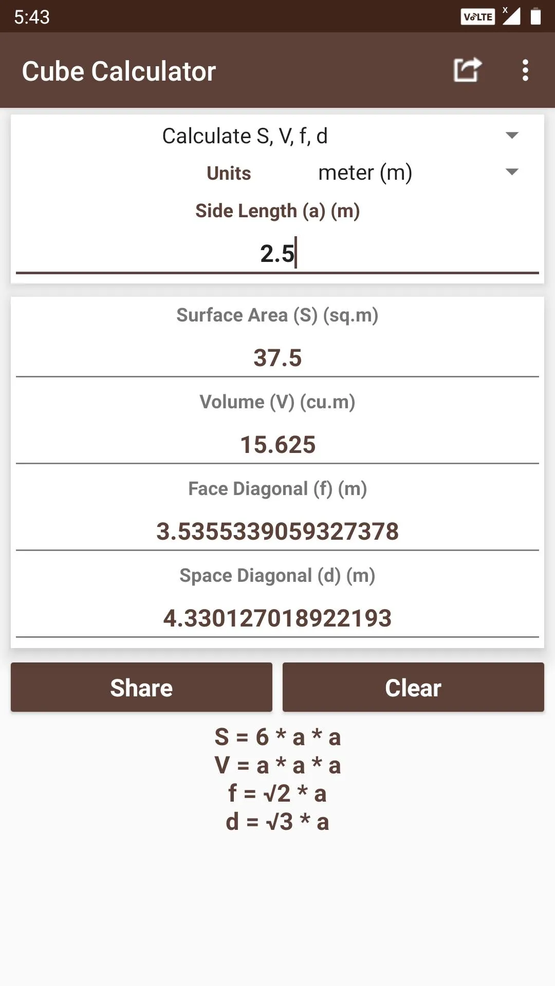 Cube Calculator | Indus Appstore | Screenshot